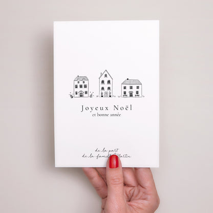 Carte de Noel Fin d'année Portrait Illustrations Monochromes photo N° 2