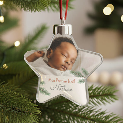 Boule de Noël Fin d'année étoile Branches de sapin de Noël photo N° 1