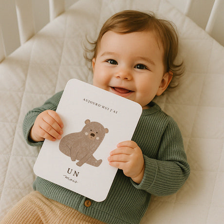 Carte étape bébé Naissance Lot de 12 Ourson