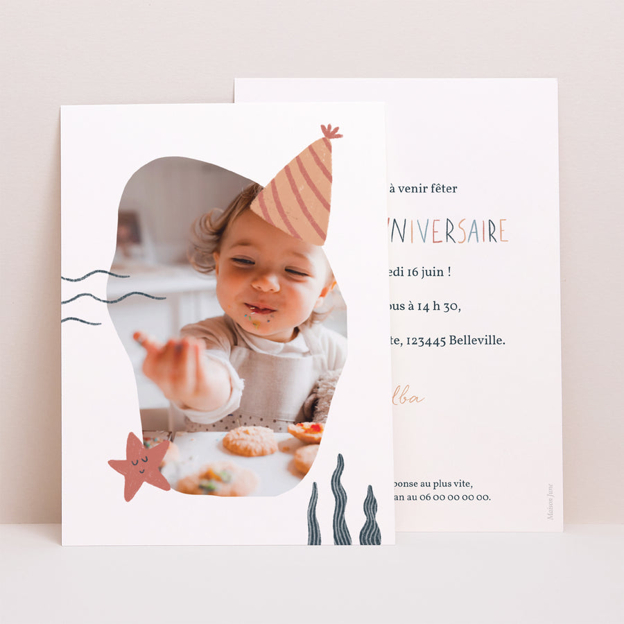 Invitations Anniversaire Enfant Portrait L'océan en fête ! photo
