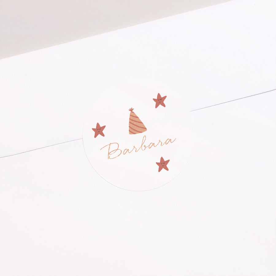 Sticker Anniversaire Enfant Rond L'océan en fête ! photo