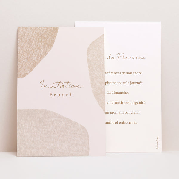 Invitations Mariage Portrait Terre de Sienne photo