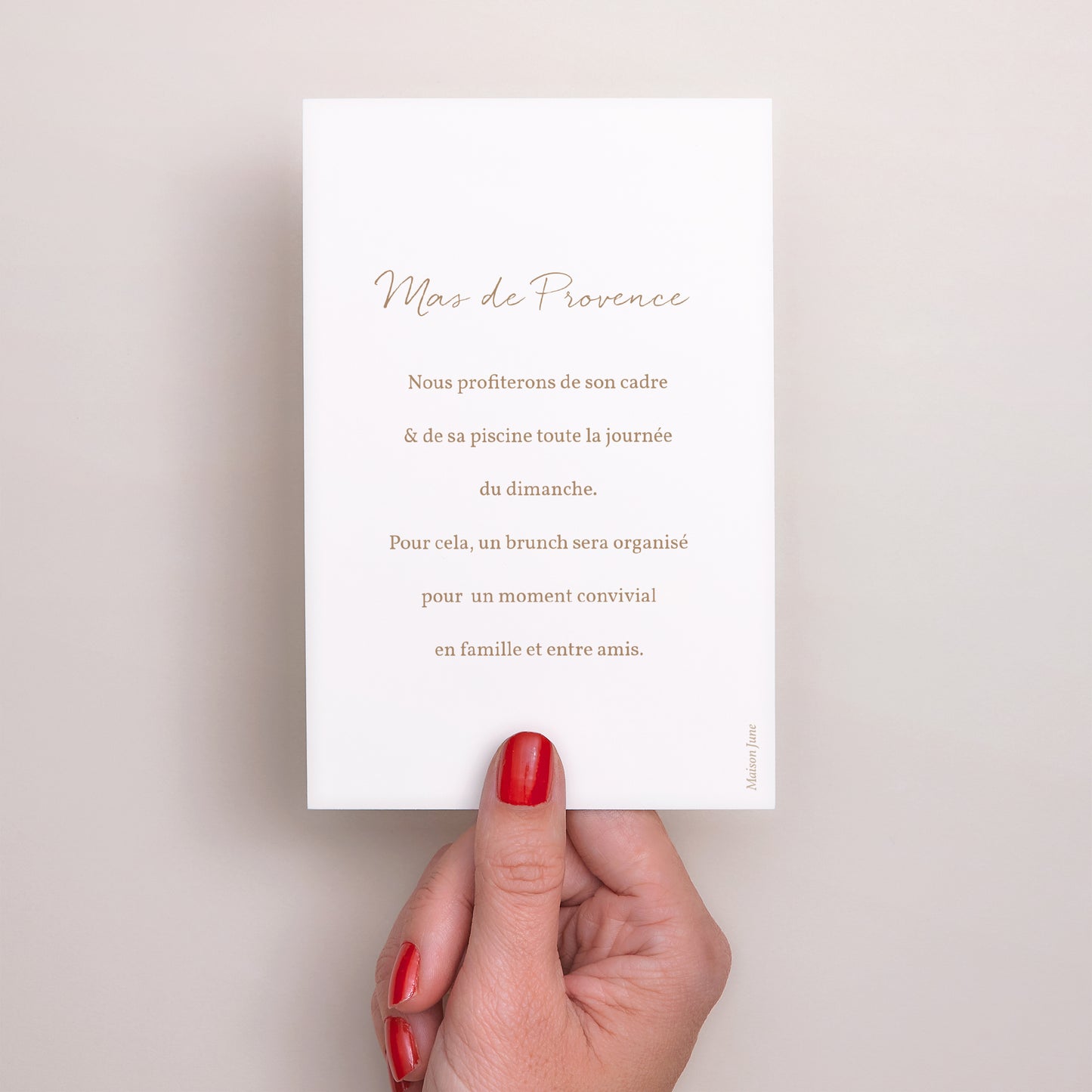 Invitations Mariage Portrait Terre de Sienne photo N° 3