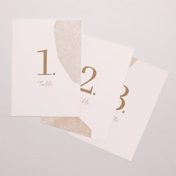 Marque table Mariage Lot de 3 Terre de Sienne photo