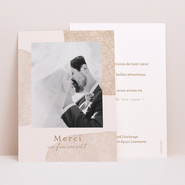 Remerciements Mariage Portrait Terre de Sienne photo