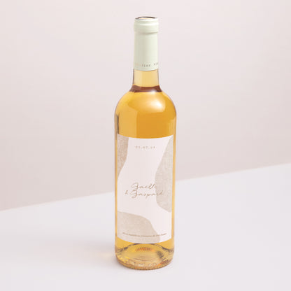 Etiquette bouteille Mariage Portrait Terre de Sienne photo N° 1