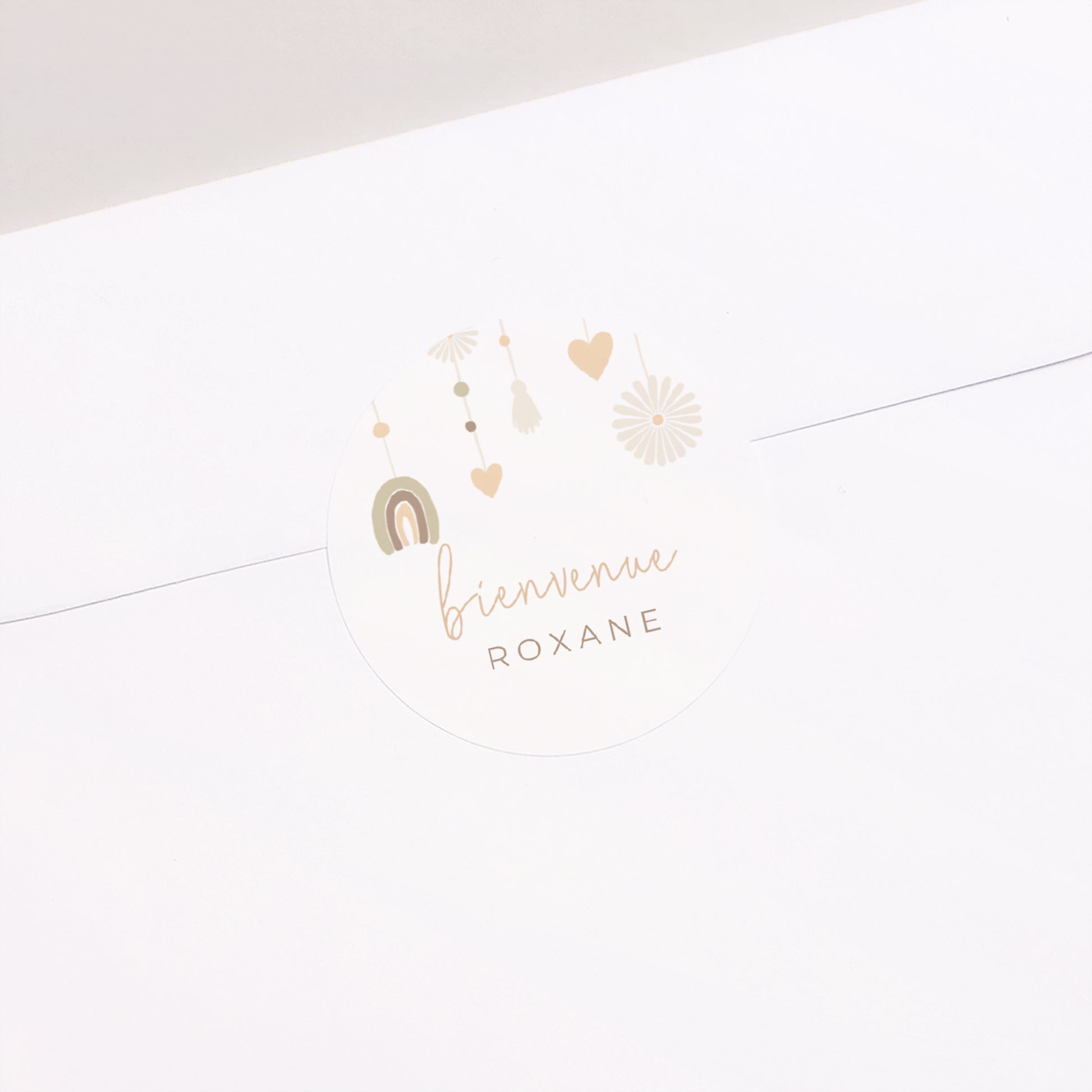 Sticker Naissance Rond Mobile Marguerite photo N° 1