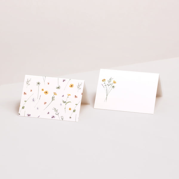 Marque-place Mariage 2 volets Couronne petites fleurs photo