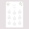 Plan de table Mariage Portrait Couronne petites fleurs photo N° 2