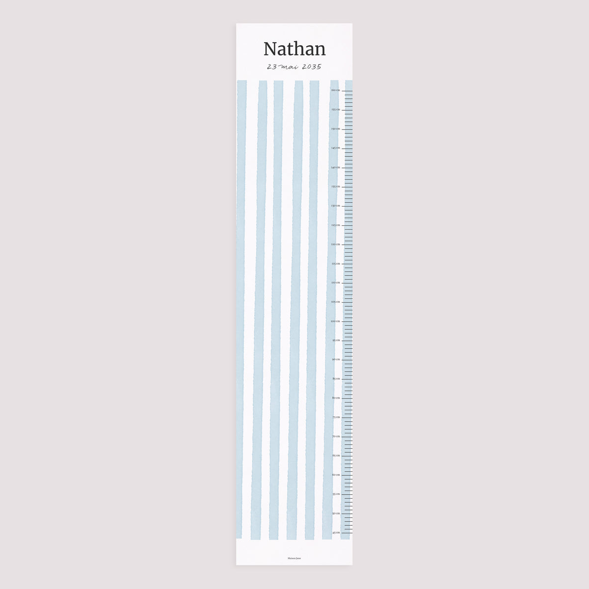 Toise Naissance Papier Rayures bleu Ciel photo N° 5