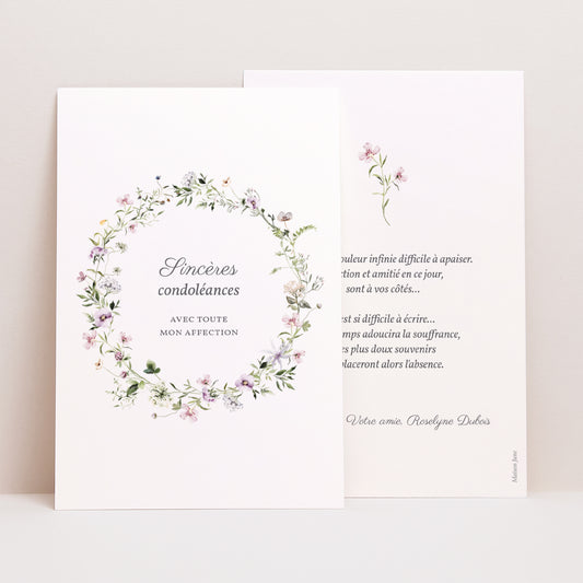 Condoléances Décès Portrait Couronne de deuil photo