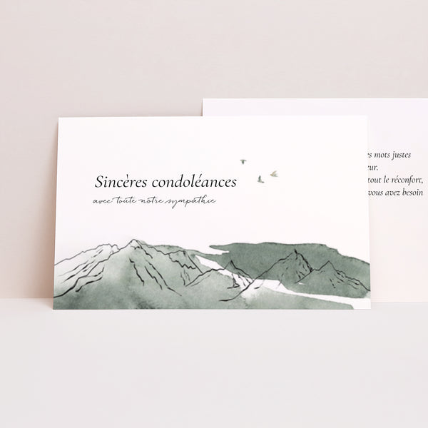Condoléances Décès Paysage Montagne Aquarelle photo