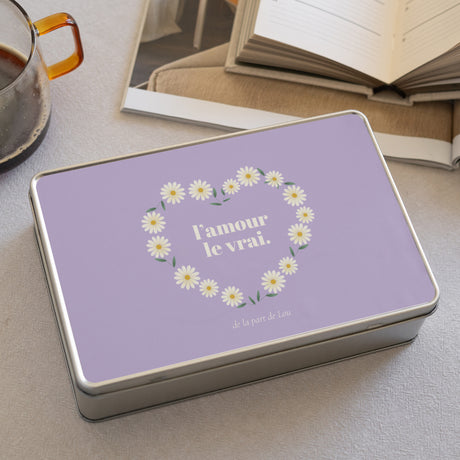 Boite métallique Objets Rectangle L'amour le vrai