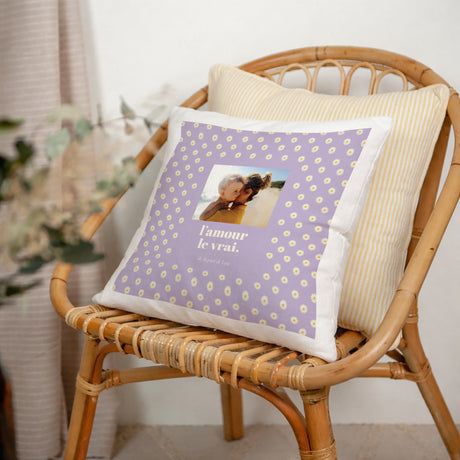 Coussin Objets Beige naturel L'amour le vrai