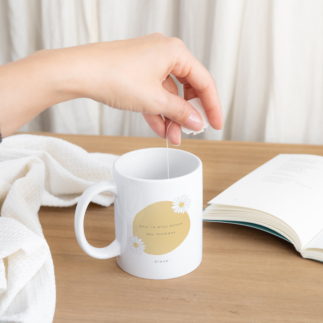 Mug Objets Blanc Mama Flower photo N° 3