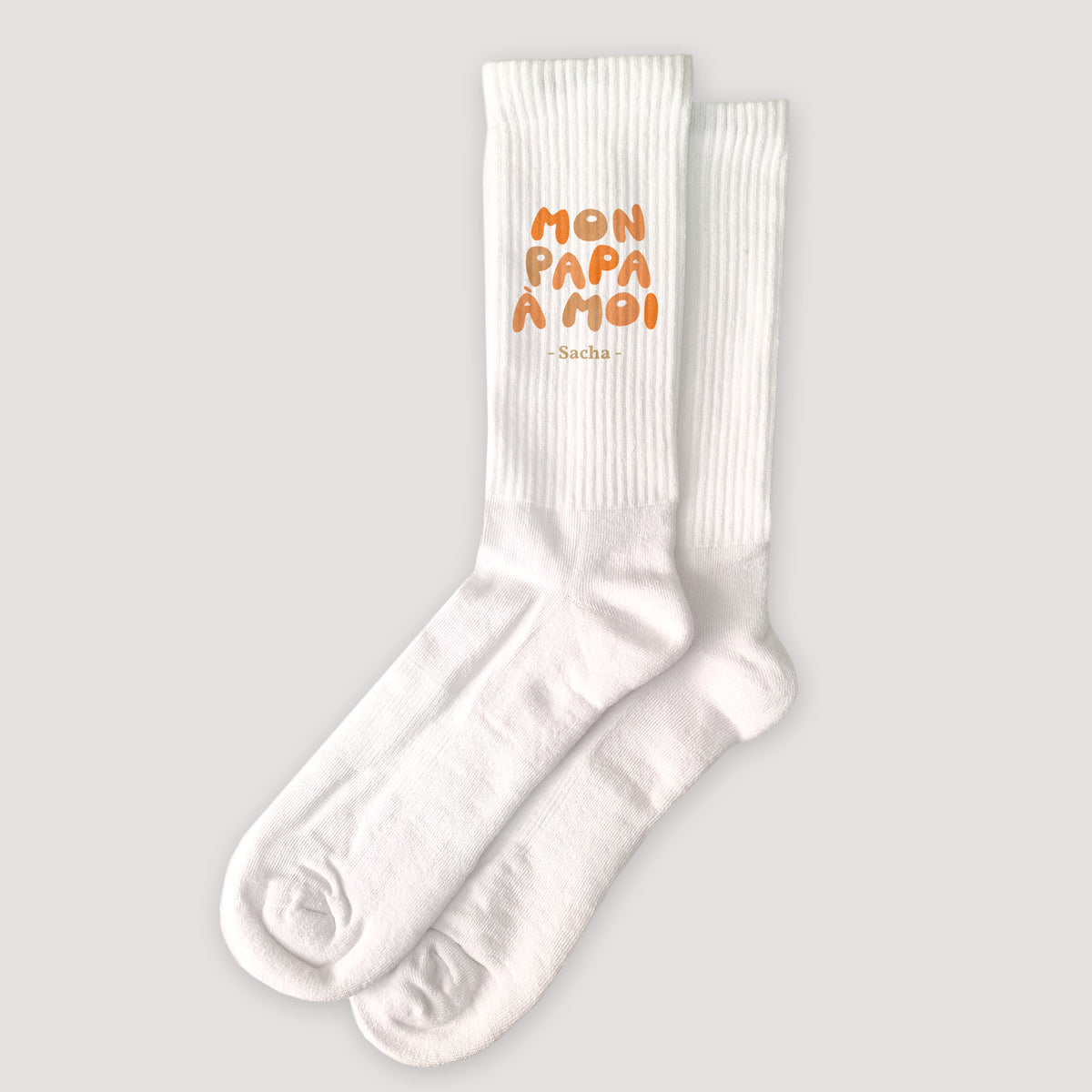 Chaussettes homme Blanches Mon Papa à Moi photo N° 1