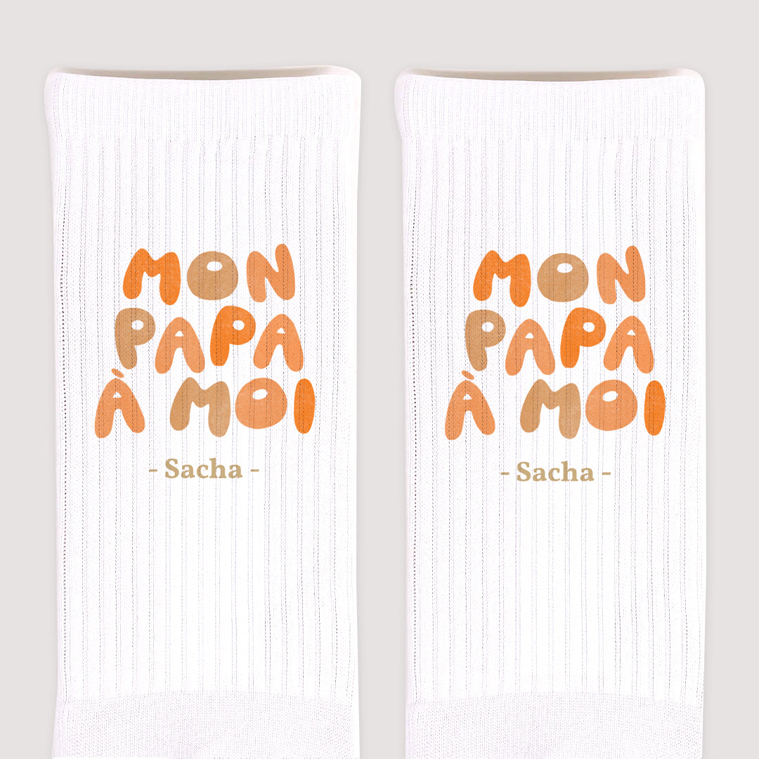 Chaussettes homme Blanches Mon Papa à Moi photo N° 3