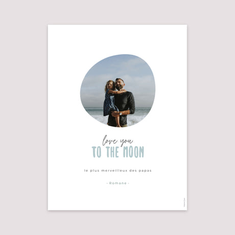 Affiche Portrait 30 x 40 cm To the moon III