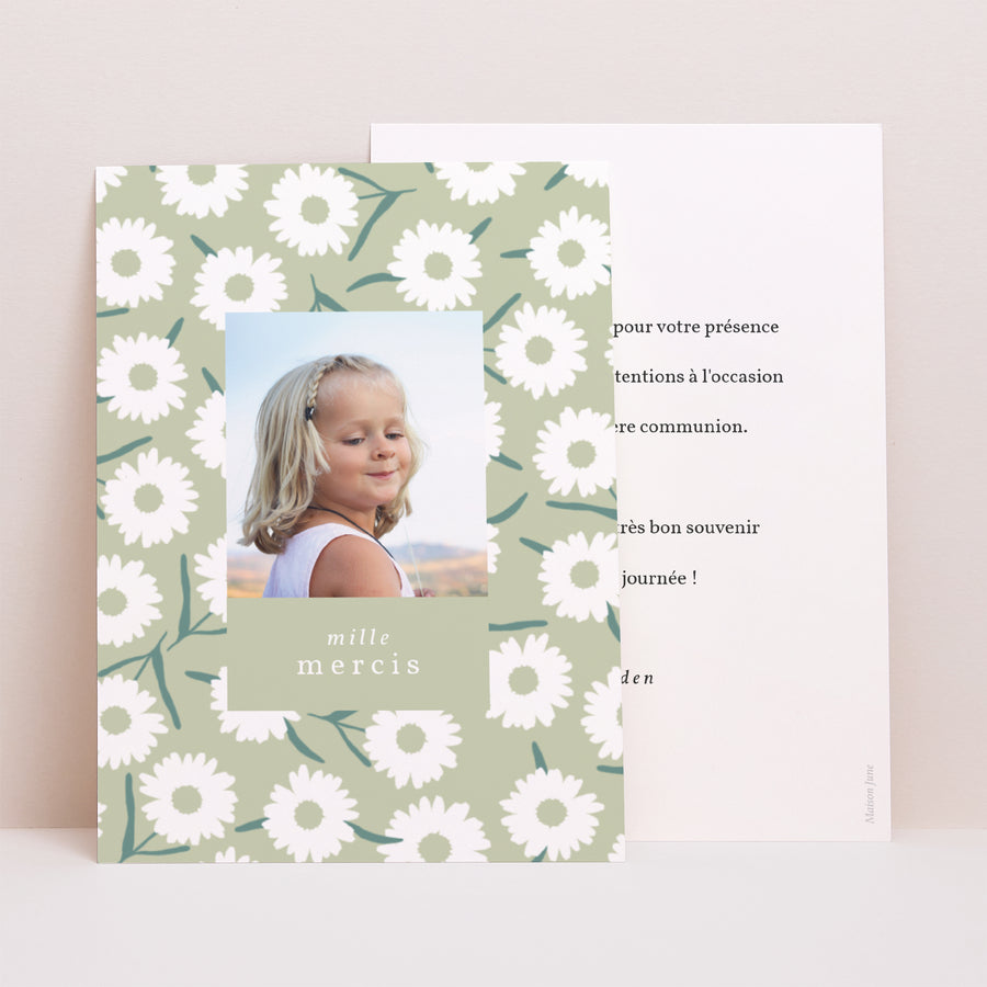 Remerciements Communion Portrait Douceur de printemps photo
