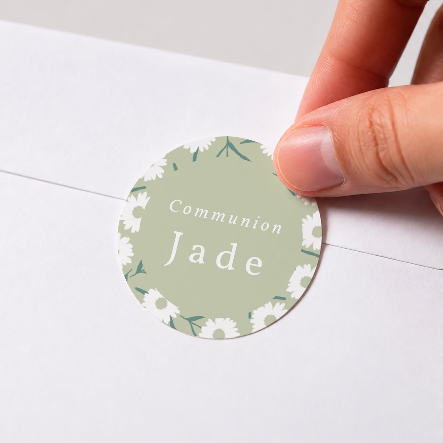 Sticker Communion Rond Douceur de printemps photo N° 1