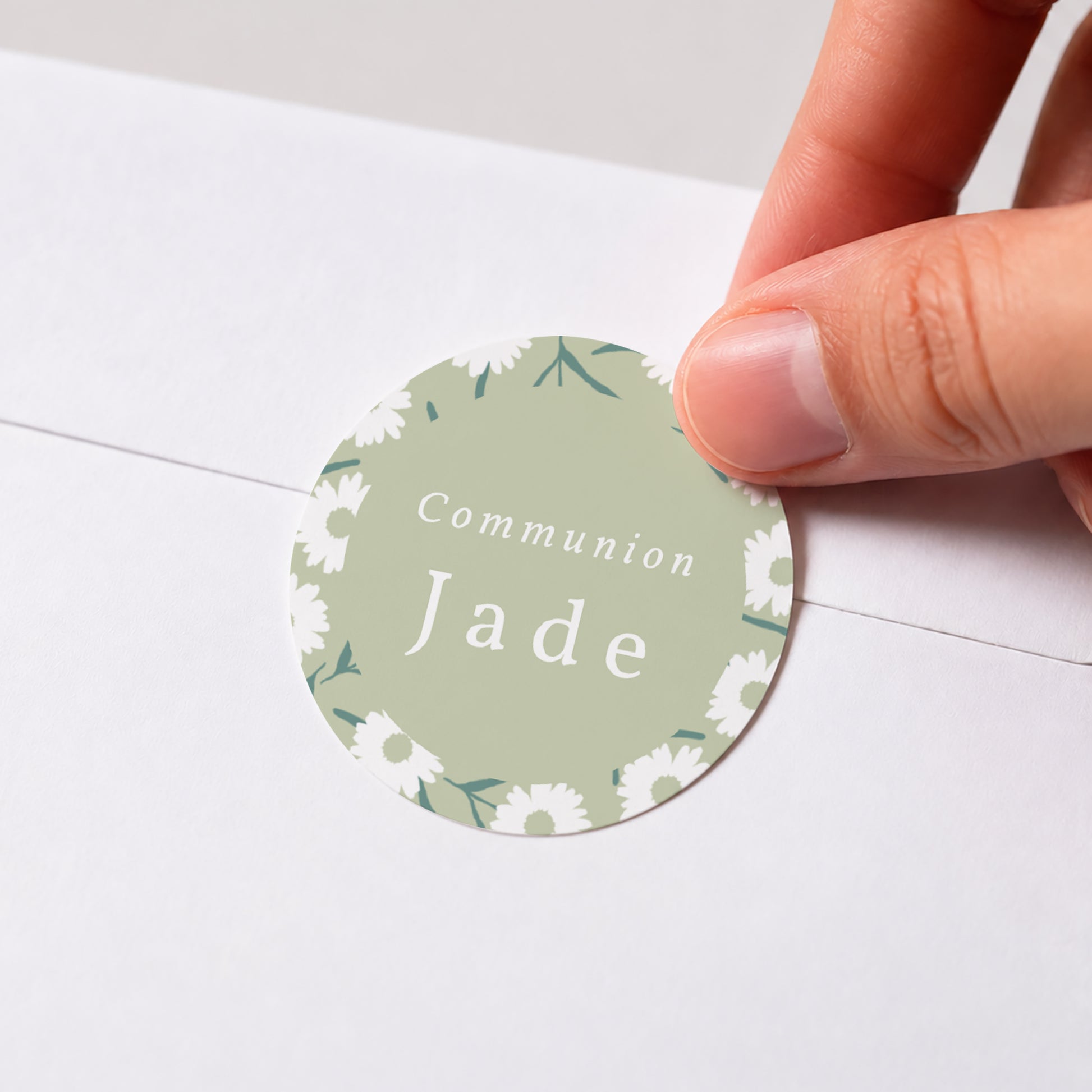 Sticker Communion Rond Douceur de printemps photo N° 1