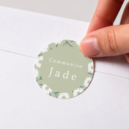 Sticker Communion Rond Douceur de printemps photo N° 1