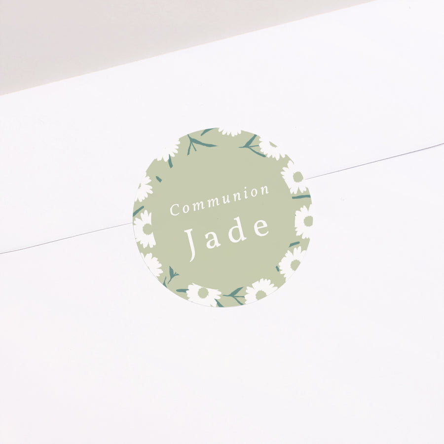 Sticker Communion Rond Douceur de printemps photo