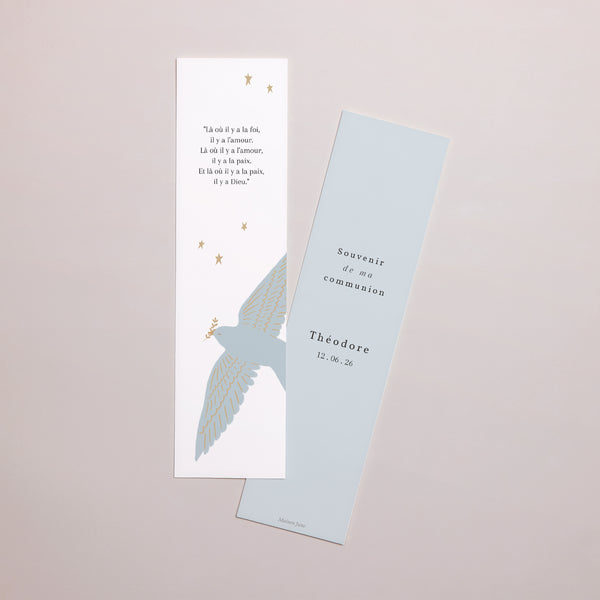 Marque-page Communion Marque-page Hirondelle de Printemps Communion photo