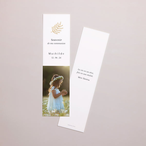 Marque-page Communion Marque-page Jolie couronne photo