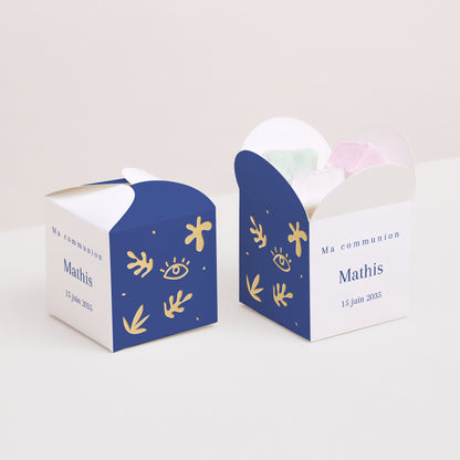 Boîte à dragées Communion Ouverture papillon À la manière du Fauvisme photo N° 2