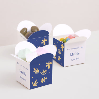 Boîte à dragées Communion Ouverture papillon À la manière du Fauvisme photo N° 3