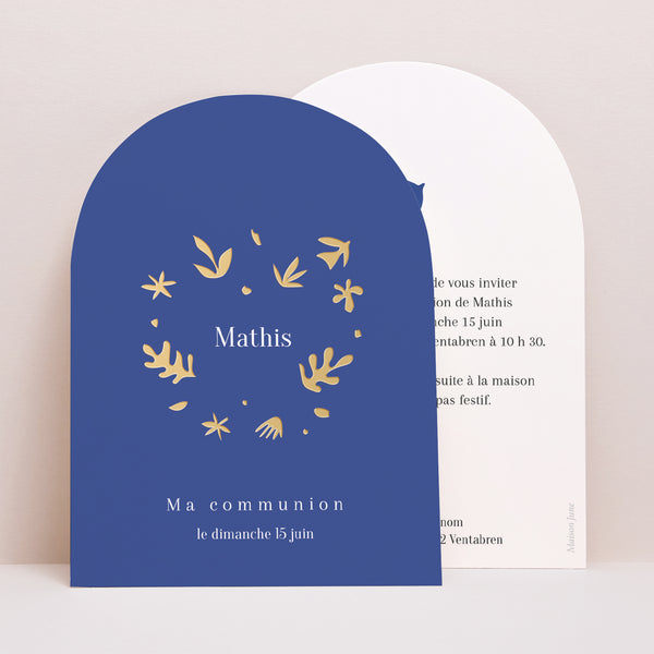 Faire-part Communion Petite arche À la manière du Fauvisme photo