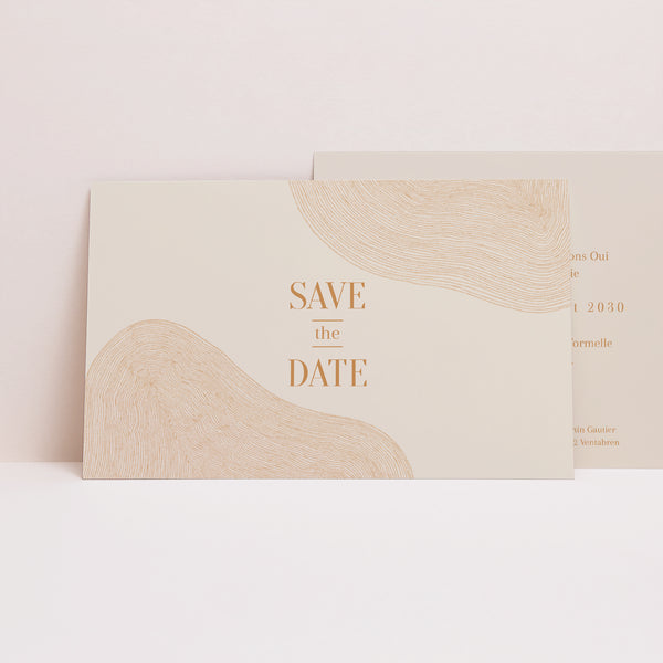 Save the date Mariage Paysage Terre d'Ocre photo