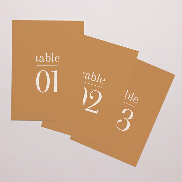 Marque table Mariage Rectangle Terre d'Ocre photo