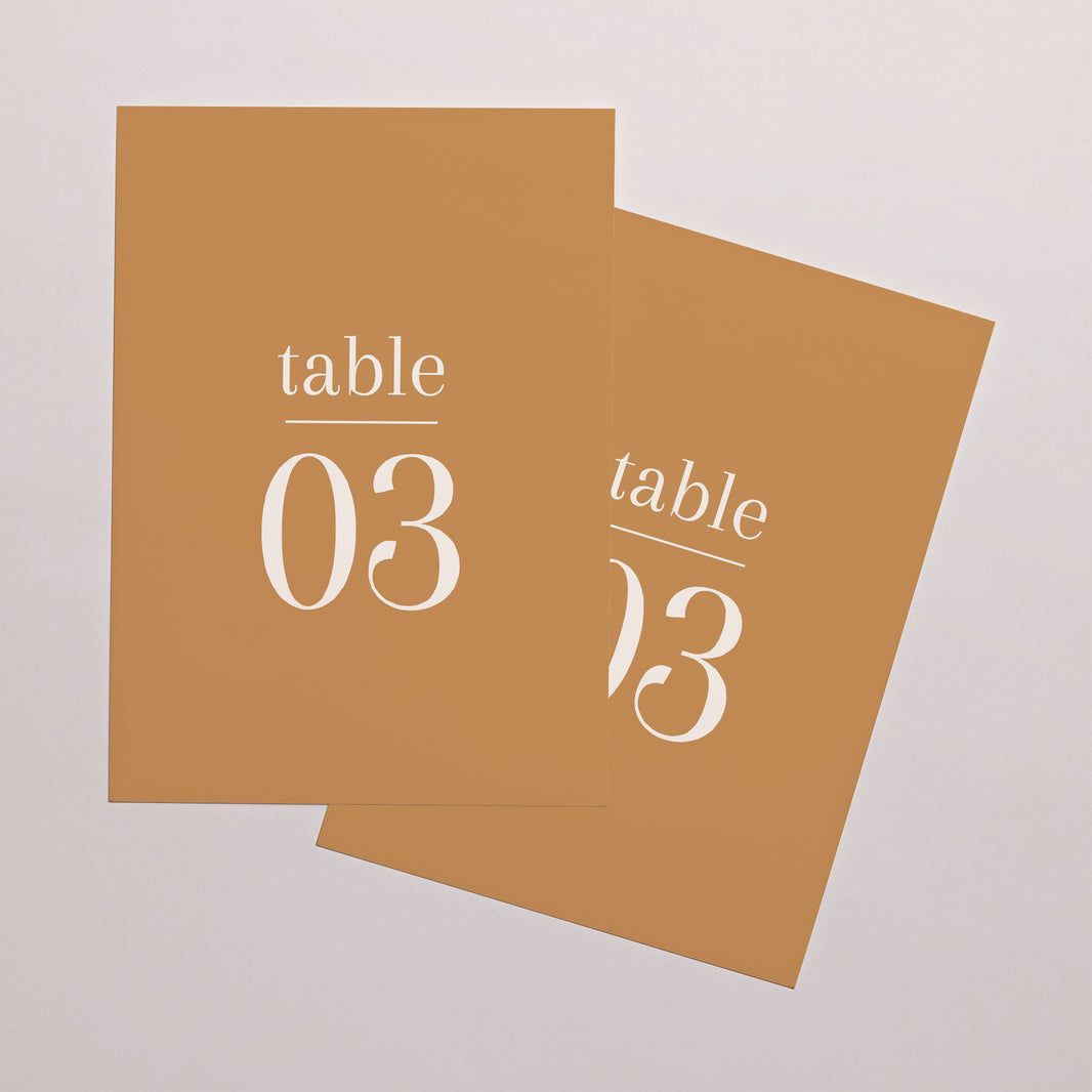 Marque table Mariage Rectangle Terre d'Ocre photo N° 2