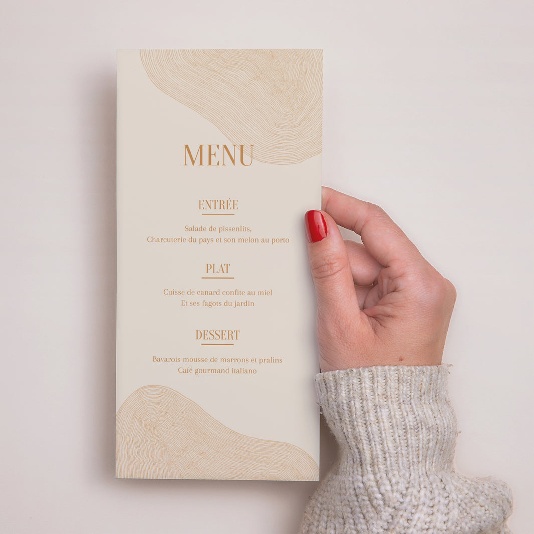 Menu Mariage Panoramique portrait Terre d'Ocre photo N° 2