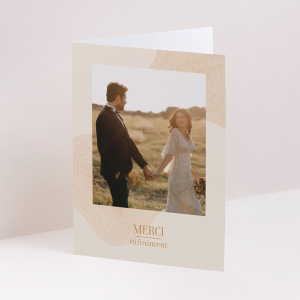 Remerciements Mariage Portrait double volet Terre d'Ocre photo