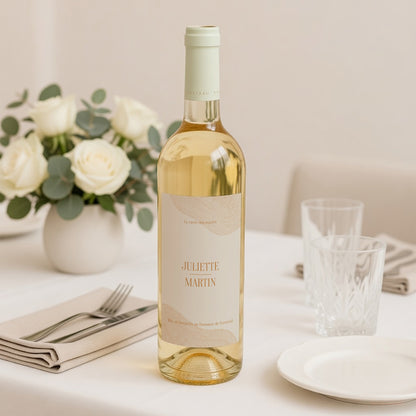 Etiquette bouteille Mariage Portrait Terre d'Ocre photo N° 2