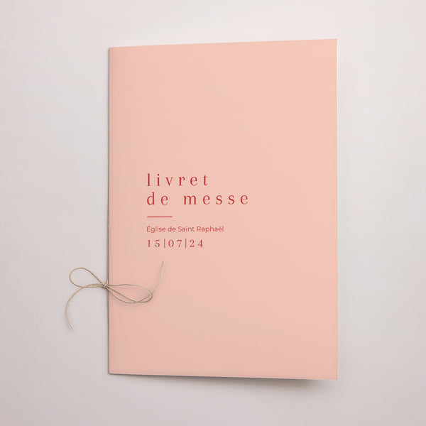 Livret de messe Mariage Double volet Un été acidulé photo