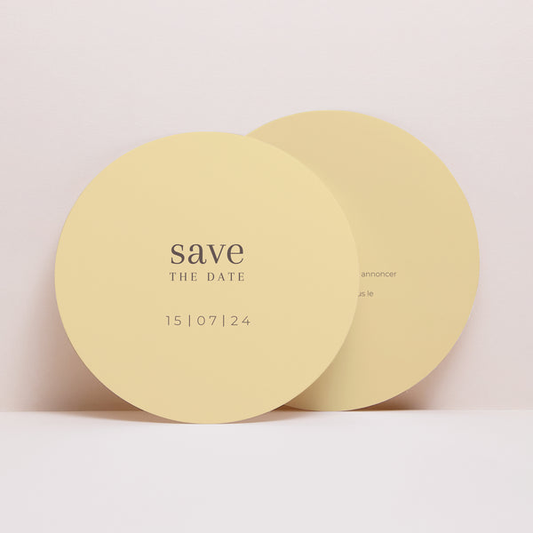 Save the date Mariage Rond Un été acidulé photo
