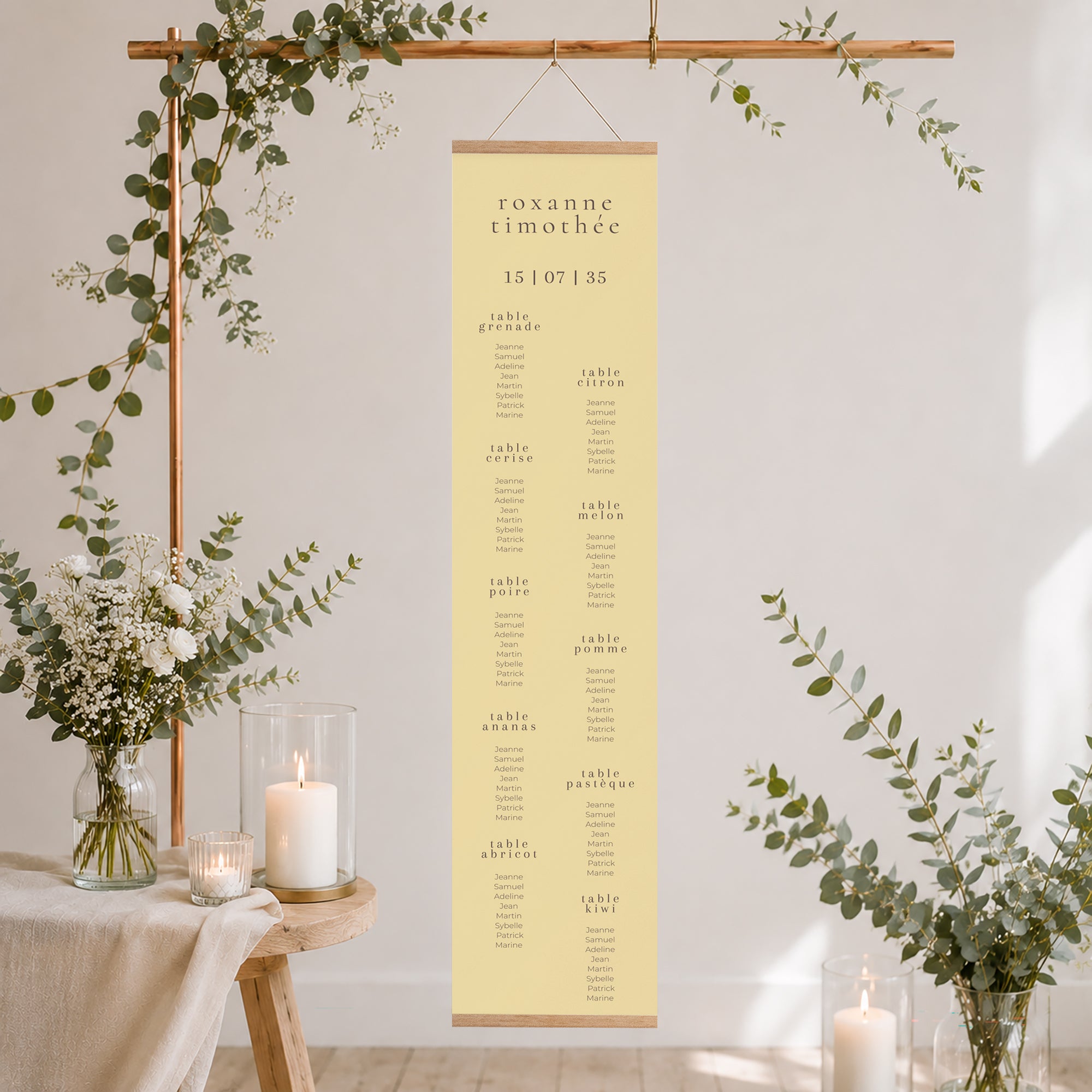 Plan de table Mariage Papier Un été acidulé photo N° 2
