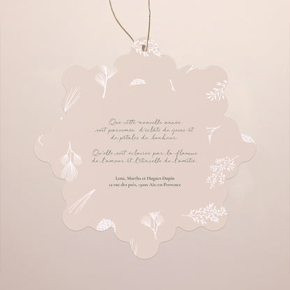 Carte de Noel Fin d'année Flocon à suspendre Tendre Noël photo N° 2