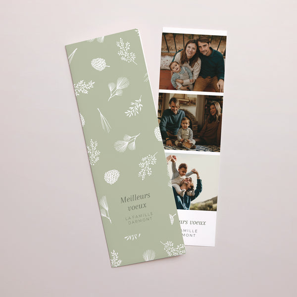 Carte de voeux Fin d'année Marque-page photo Tendre Noël photo