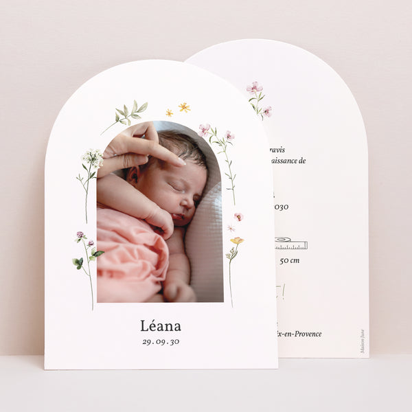 Faire-part Naissance Petite arche Floralies photo