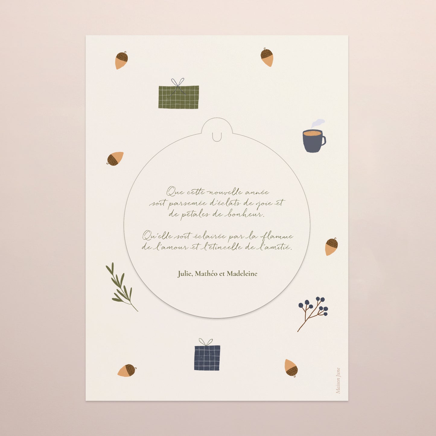 Carte de Noel Fin d'année Détachable Esprit de noël II photo N° 3