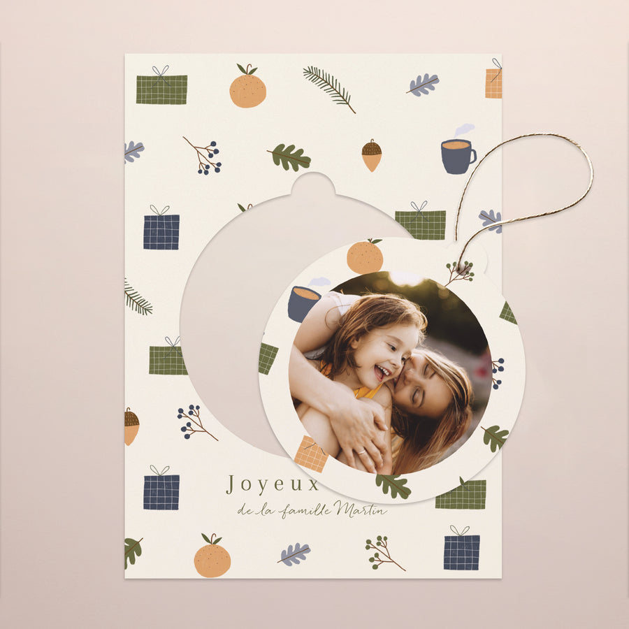 Carte de voeux Fin d'année Détachable Esprit de noël II photo