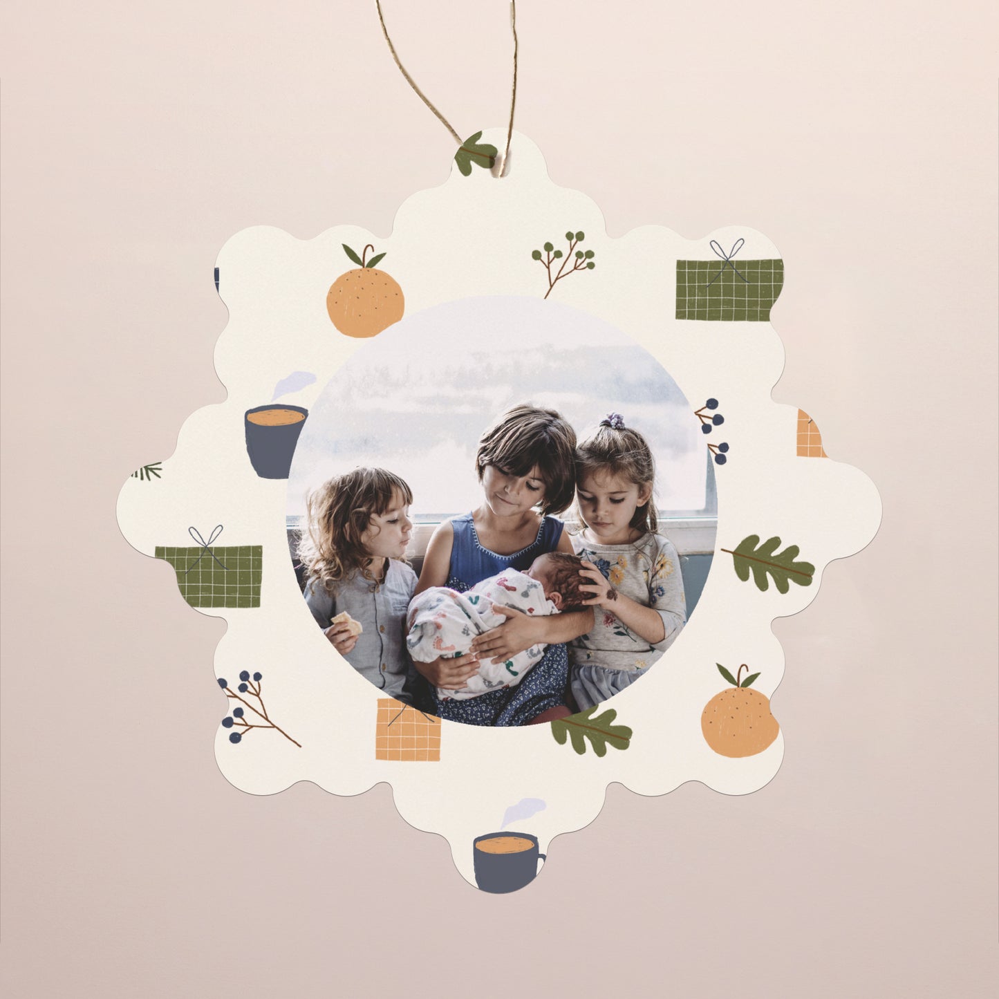 Carte de Noel Fin d'année Flocon à suspendre Esprit de noël II photo N° 1