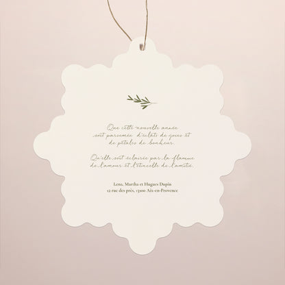 Carte de Noel Fin d'année Flocon à suspendre Esprit de noël II photo N° 2