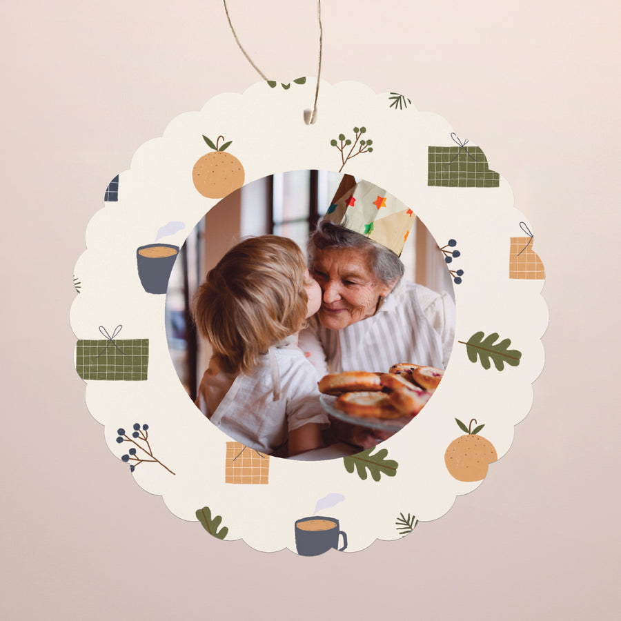 Carte de voeux Fin d'année À suspendre Esprit de noël II photo