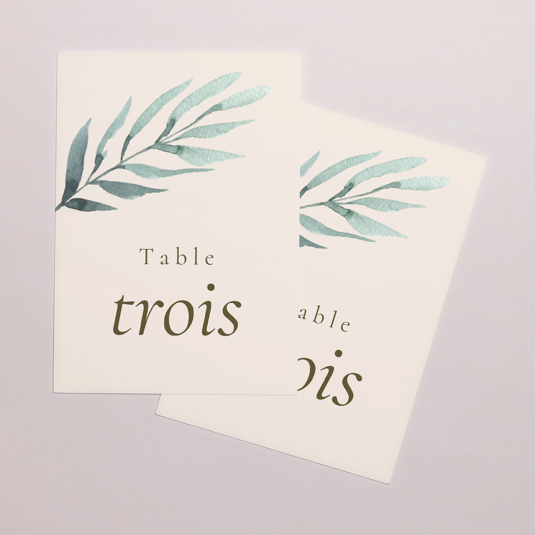 Marque table Mariage Rectangle Végétal, Eclats Dorés photo N° 2